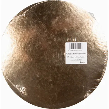 CZ distribuce Podložka dortová kulatá 30 cm zlatá 10 ks