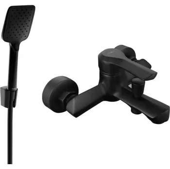 Vodovodní baterie Mexen Sabre R62 baterie vanová se sprchovou soupravou, černá - 7213R62-70 Bateriové soupravy