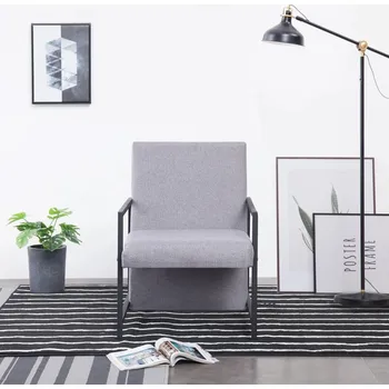 Křeslo zahrada-XL Křeslo světle šedé textil 282155