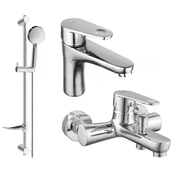 Vodovodní baterie Mexen Kama DF75 koupelnová souprava, chrom - 72503DF75-00 Bateriové soupravy