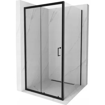 Mexen Apia sprchový kout posuvný 100 x 100 cm, transparentní, černý - 840-100-100-70-00 Sprchové kouty