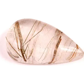 Přírodní kámen Kabošon Zelený Rutil č.6584 (29x17x8mm)