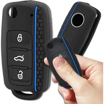 Camerazar Silikonové pouzdro na klíče COVER Volkswagen Golf Polo Bora Škoda