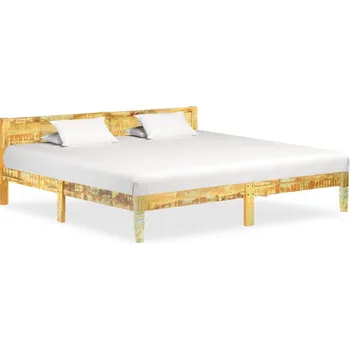 Postel zahrada-XL Rám postele masivní recyklované dřevo 200 x 200 cm 288439