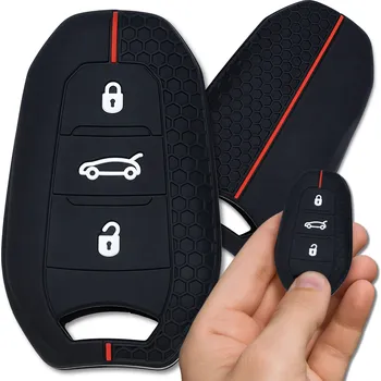 Camerazar Silikonové pouzdro na klíče Peugeot 208 308 408 508 3008 4008 5008