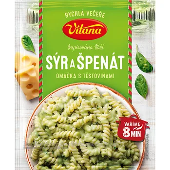 CZ distribuce Vitana Omáčka sýrová / špenátová s těstovinami 154 g