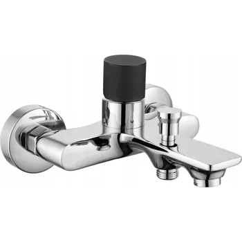 Vodovodní baterie Mexen Royo One baterie vanová, chrom/černá - 72231-07 Vanovo-sprchové baterie