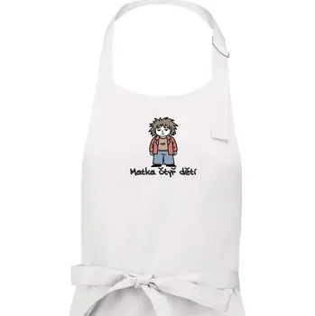 Kuchyňská zástěra Unavená matka čtyř dětí - Dámská zástěra na vaření - Univerzální velikost ( Bílá )