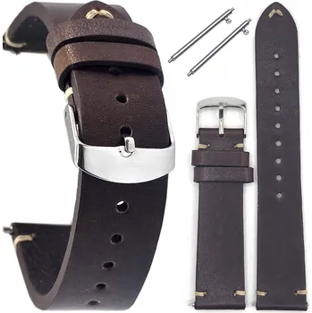 Řemínek na hodinky Kožený řemínek k hodinkám TEKLA T-046.02 Quick Pin 20 mm