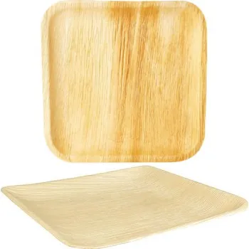 Talíř Talíř z palmových listů 25,5 x 25,5 x 1,5 cm 6 Ks
