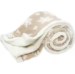 Beránková deka Vločky béžová