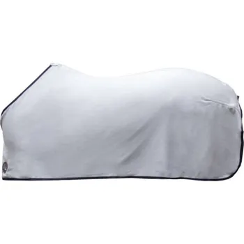 Jezdectví Odpocovací deka HKM Alaska light grey/deep blue 145cm