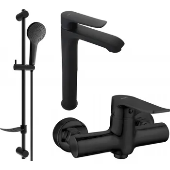 Vodovodní baterie Mexen Pecos DF05 sprchový set, černý - 72714DF05-70 Bateriové soupravy