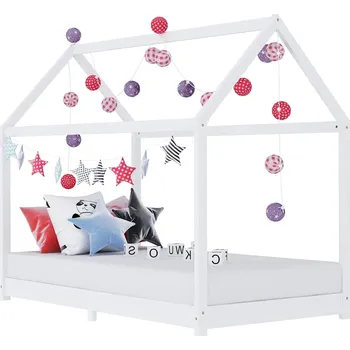 Dětská ohrádka zahrada-XL Rám dětské postele bílý masivní borové dřevo 90 x 200 cm 283351