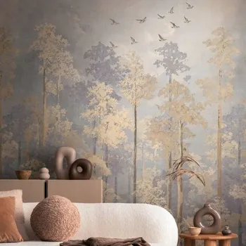 Fototapeta Fototapeta Panoramatická Krajina Vysoké Stromy na Vliesu