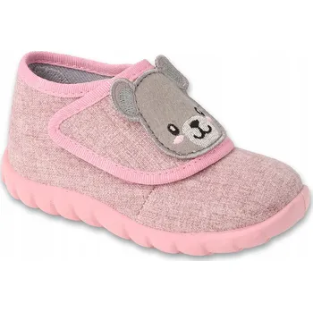 Dívčí bačkory Befado dětské papuče na suchý zip, vícebarevné, velikost 22