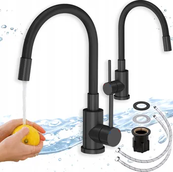 Vodovodní baterie Kuchyňská stojánková baterie APKOMFORT MARGARITE černá