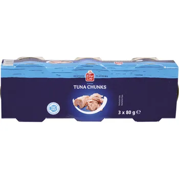 paštika a pomazánka Výhodná cena Tuňák kousky ve vlastní šťávě 3 x 80 g