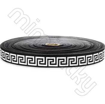 Stuha Stuha ornament řecký bílý 2cm
