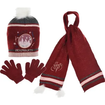 Čepice SET 6 KS SOUPRAVA ČEPICE, ŠÁLA A RUKAVICE HARRY POTTER, 3x52,3x54