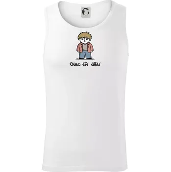 Unavený otec tří dětí - Tílko pánské Core - XL ( Bílá )