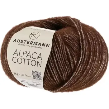 Příze Austermann Alpaca Cotton 6 Kafe (Přírodní příze Alpaca Cotton 6 Coffee)