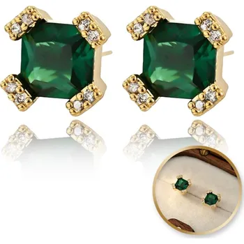 Náušnice Flamenco Mystique Náušnice z nerezové oceli pozlacené 14k zlatem s kubickou zirkonií KST3416