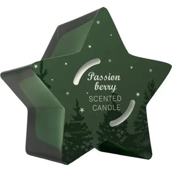 Svíčka Q-Home Vonná svíčka Hvězda zelená 125 g