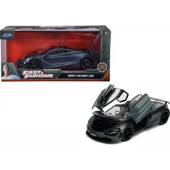 autíčko Jada Rychle a zběsile McLaren 720S Shaw 1:24 Kovový model auta Šedá