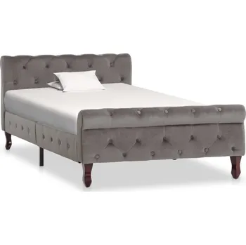 Postel zahrada-XL Rám postele šedý samet 100 x 200 cm 288558