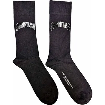 Pánské ponožky Johnny Cash ponožky, Man In Black Logo Charcoal Grey, unisex - velikost 7 až 11