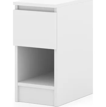 Noční stolek Noční stolek MAJA S1 25 cm bílý matný 1 šuplík stolek na soklu