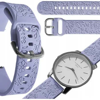 Řemínek na hodinky Řemínek ChronSmarta pro Samsung 20mm fialový