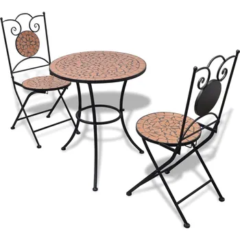 Zahradní sestava zahrada-XL 3dílný bistro set mozaikový keramický terakota 271770
