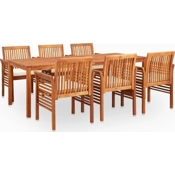 Zahradní sestava zahrada-XL 7dílný zahradní jídelní set s poduškami masivní akáciové dřevo 278899