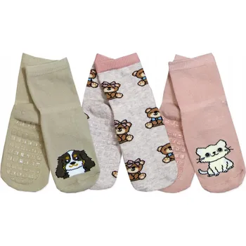 Pánské ponožky 27-30 Ponožky 3x POLOFROTTE silikon ABS KOČKA PROTISKLUZOVÉ Noviti SF020