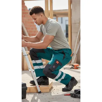 Pracovní oblečení CERVA GROUP Kalhoty MAX NEO REFLEX pas, různé barvy Velikost 44 zelená/černá