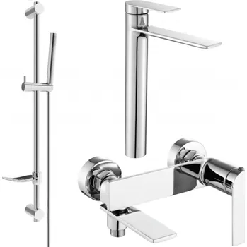 Vodovodní baterie Mexen Zero DF70 koupelový set, chrom - 7113DF70-00 Bateriové soupravy