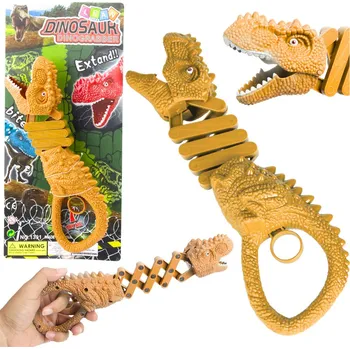 Figurka LEAN Toys Kousací dinosaurus Vrhač háků hnědý