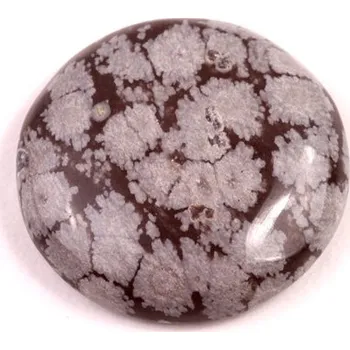 Přírodní kámen Kabošon Vločkový Obsidián č.6633 (24x6mm)