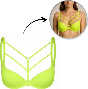 Souprava dámského spodního prádla Flamenco Mystique Ozdobná ramínka podprsenky ZOEY PISTACHIO RA042