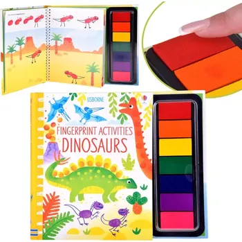 omalovánky JOKO Kreativní knížka na malování prsty Dinosauři