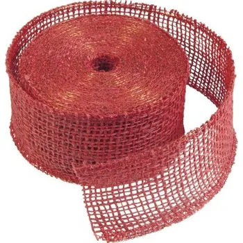 Stuha jutová Windhager 10 m x 5 cm červená