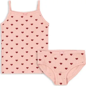Dětská bavlněná souprava Konges Sløjd MINNIE UNDERWEAR GOTS růžová barva, KS3021 KS3021.9BYA 30X, vel. 86