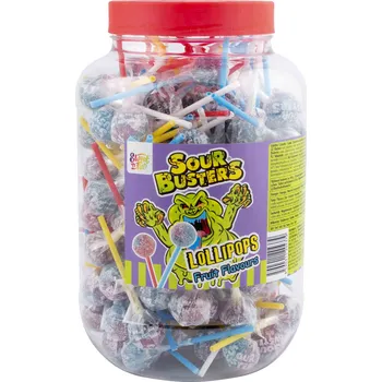 Bonbon CZ distribuce VIDAL Sour Buster lízátka kyselá 150 x 8,5 g