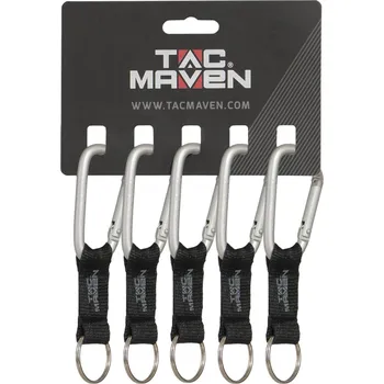 Nákrčník Karabina Tac Maven Carabiner s popruhem 7mm - Silver
