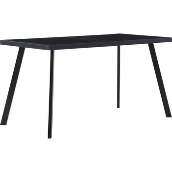 Jídelní stůl zahrada-XL Jídelní stůl černý 140 x 70 x 75 cm tvrzené sklo 281873