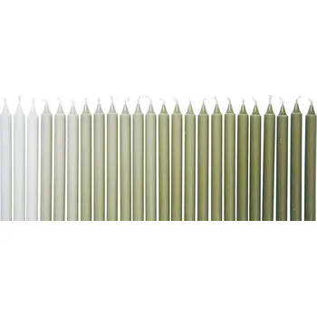 Svíčka Ferm Living Svíčky Ombre Khaki – set 24 ks
