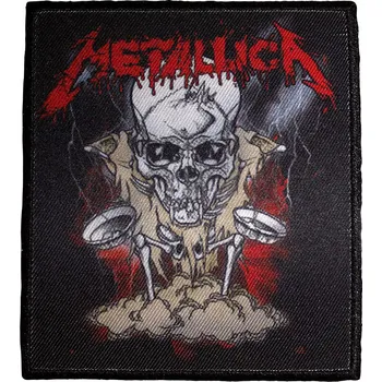 Nášivka Metallica tkaná nažehlovačka PES 100 x 90 mm, Skeleton Poster