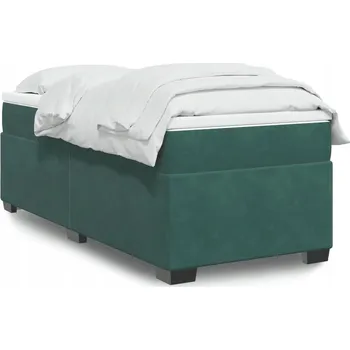 Ložnice Čalouněná jednolůžková postel VidaXL 90x190 cm, odstíny zelené